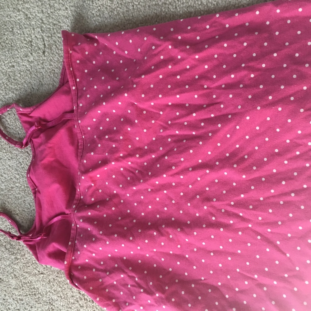 pink polka dot camisole